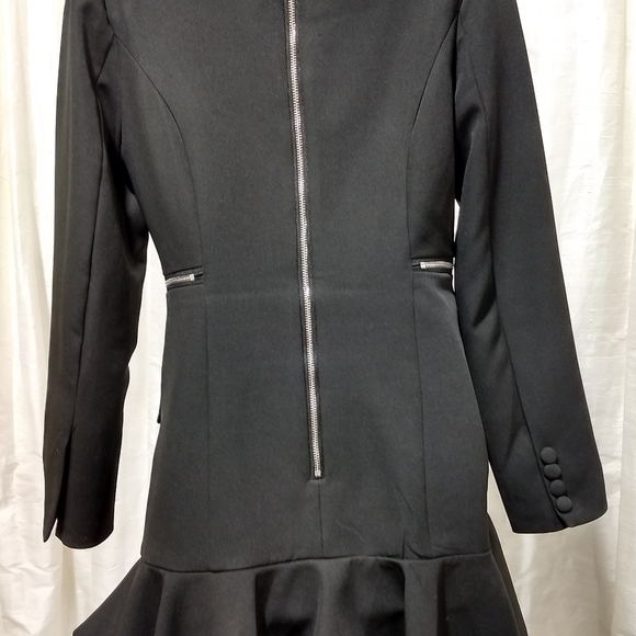 Zie La black dress with Zippers and velvet trim Size medium - Picture 2 of 4